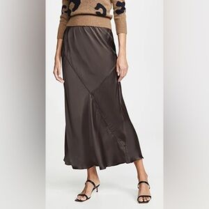 ATM Anthony Thomas Melillo Silk Maxi Skirt, Dark Chocolate